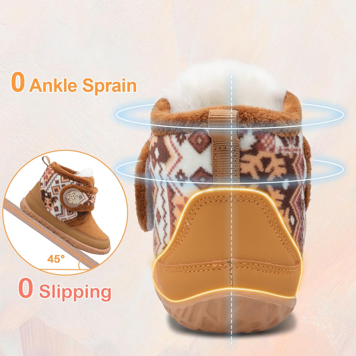 Cute Toddler Slippers for Boys Girls Cozy Winter Boots with Fuzzy Sole