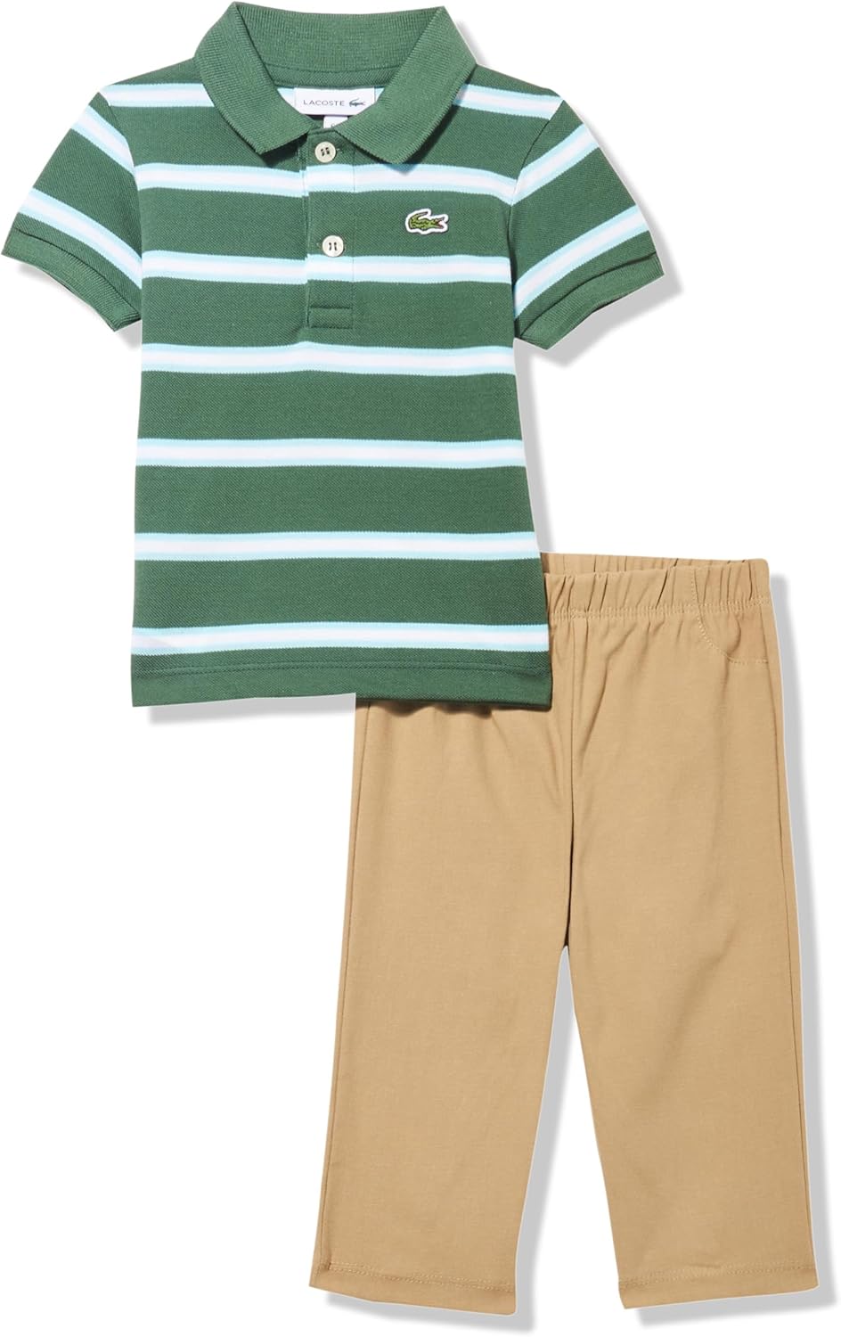Lacoste baby boys Striped Polo and Pant Layette Set 1