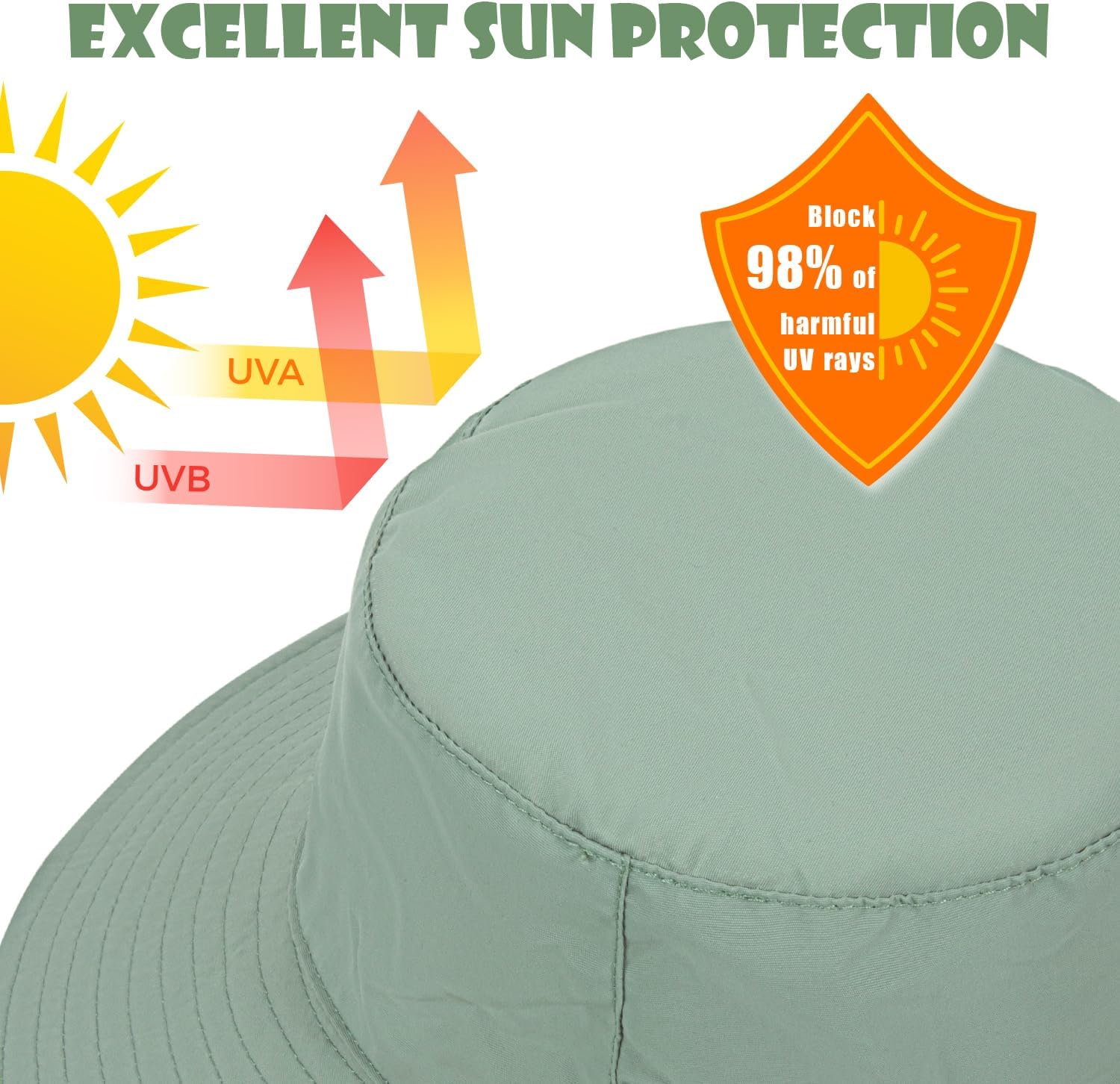 2-Pack Baby Sun Hat with UPF 50 UV Protection for Summer