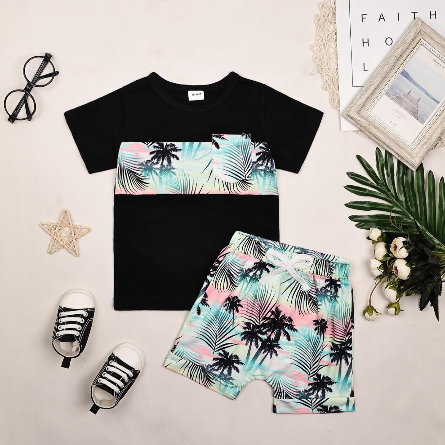 CETEPY Toddler Boy Summer Outfit Set 12M-4Y