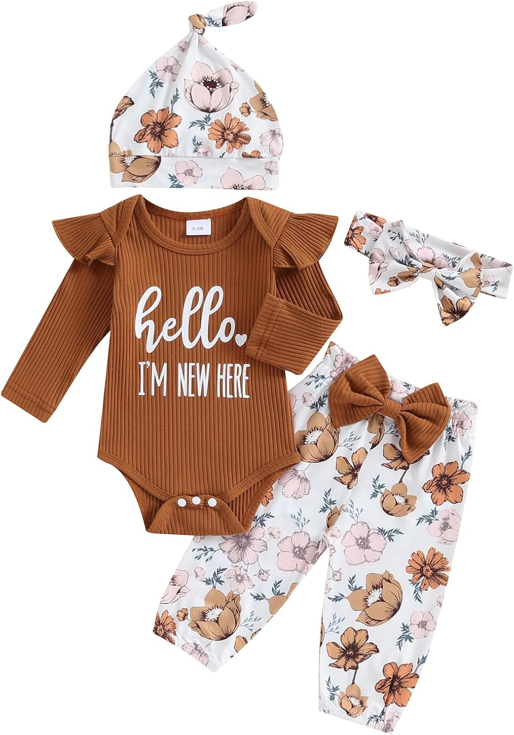 Hello World Newborn Outfit Set