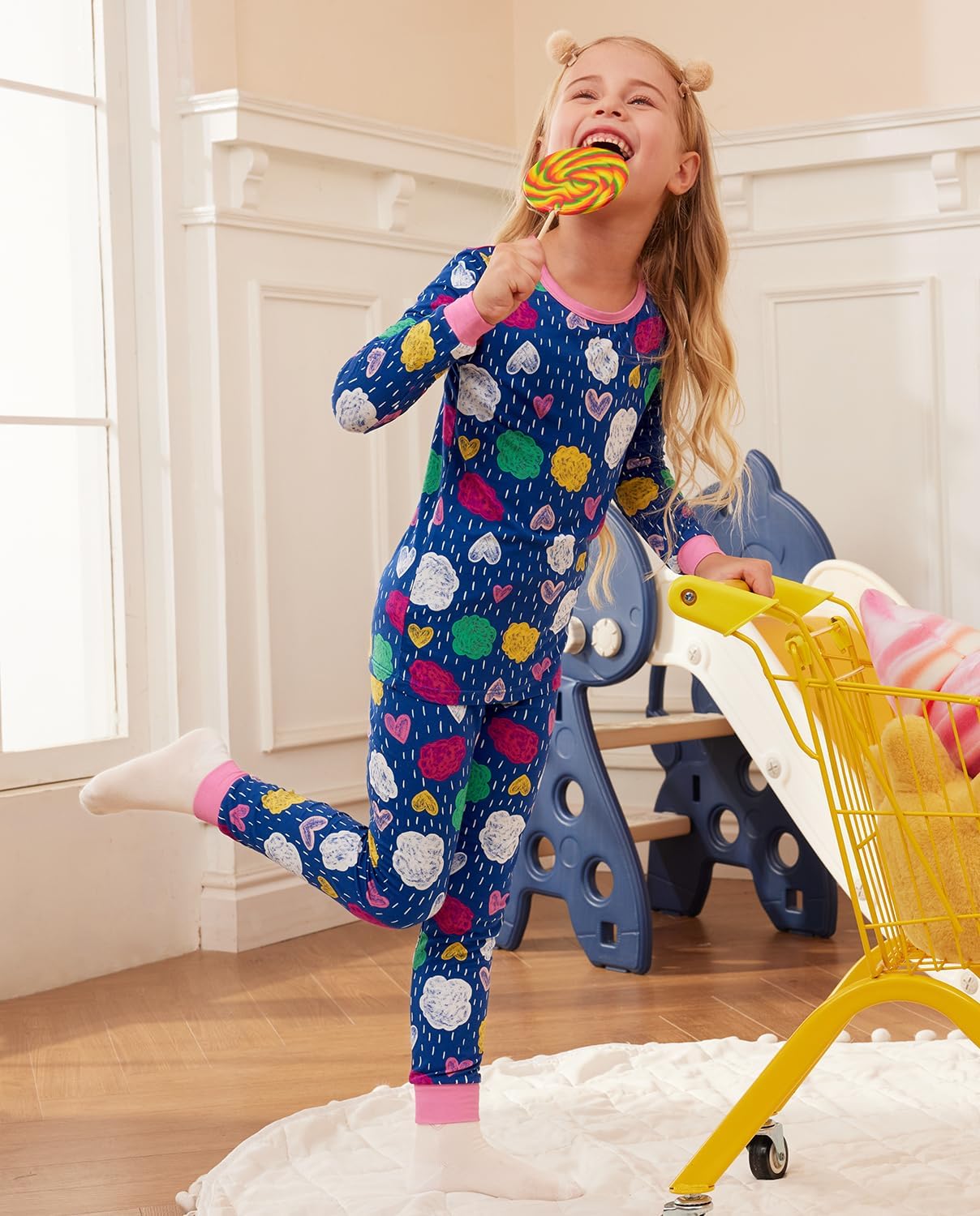 Lightweight bamboo viscose pajama set for toddlers