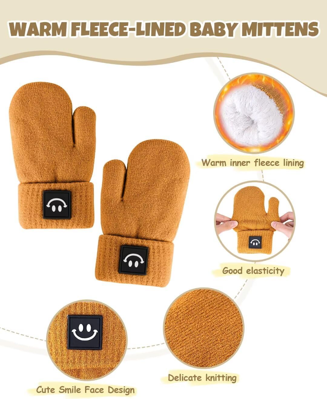 Warm Cozy 3-in-1 Baby Winter Set for Girls Boys