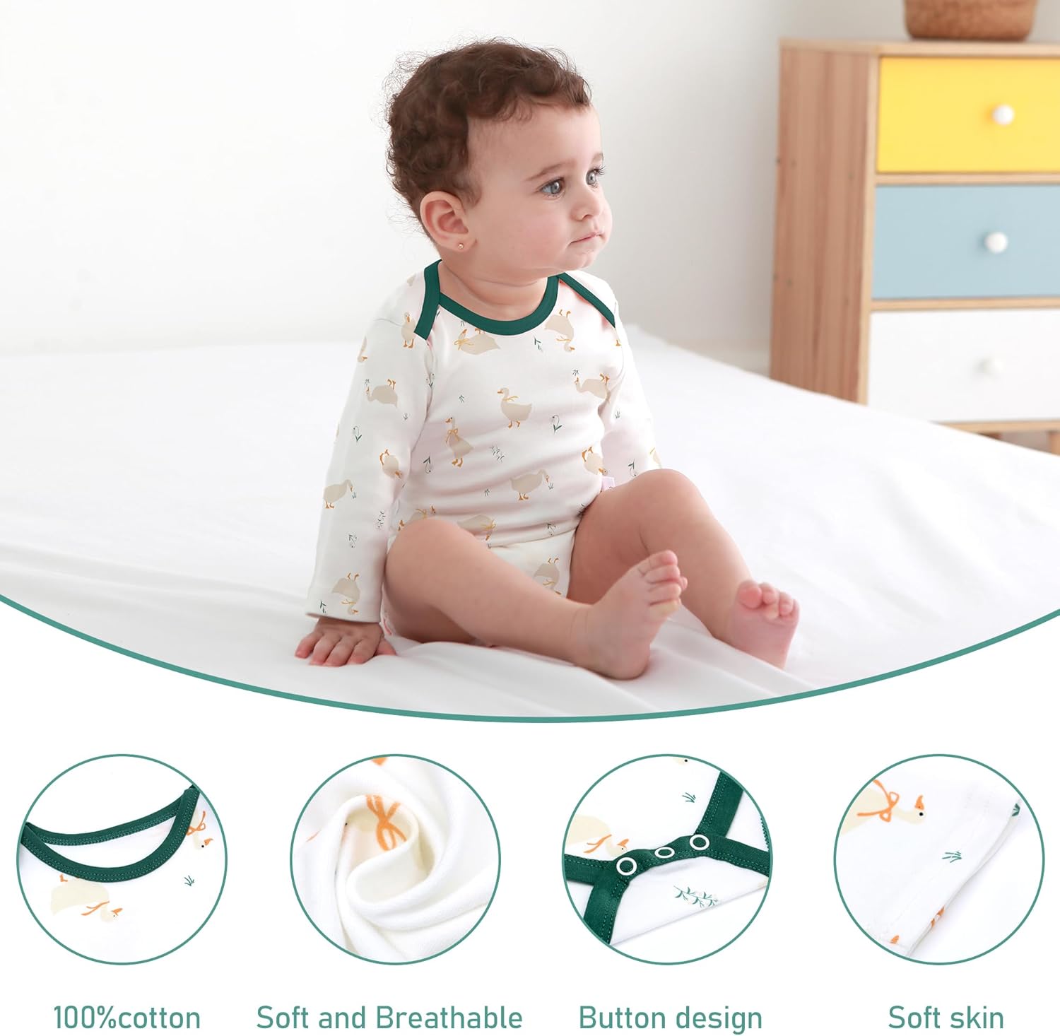DYSET Lat Lee Town Unisex Romper Set for Baby