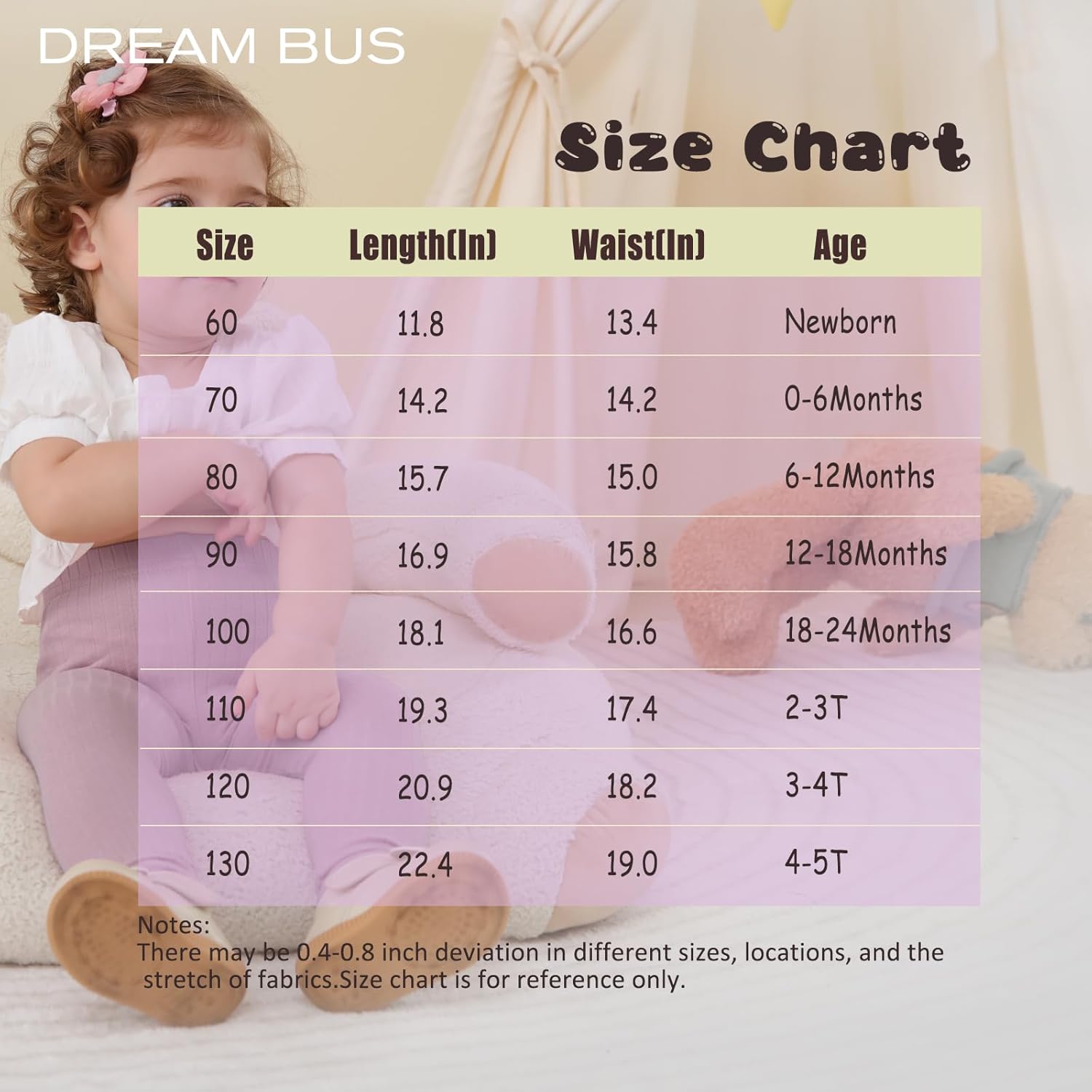 DREAM BUS 5-Piece Toddler Girls Pants Set - Style Comfort and Durability