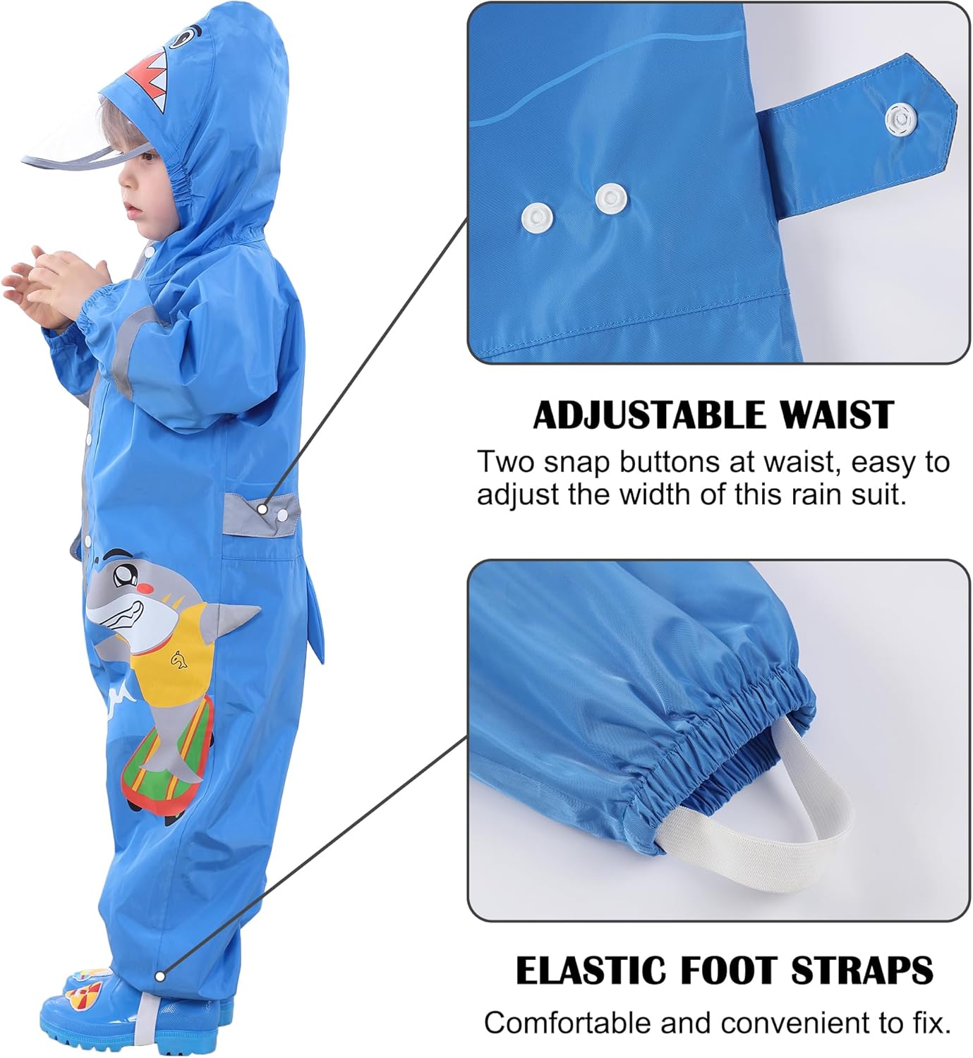 Fewlby Cute Toddler Rain Jacket