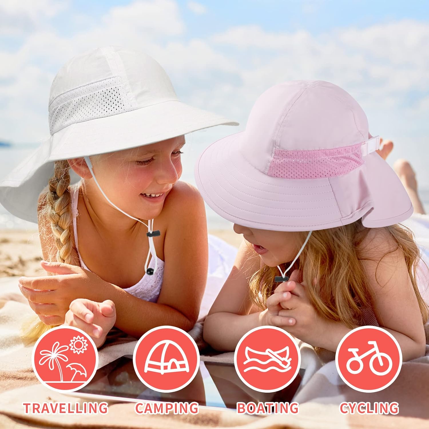 HONGTEYA Adjustable Toddler Sun Hat Upf 50