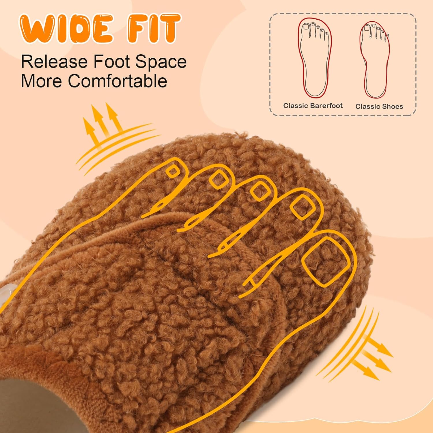 Barerun Toddler Cozy Slippers for Boys Girls