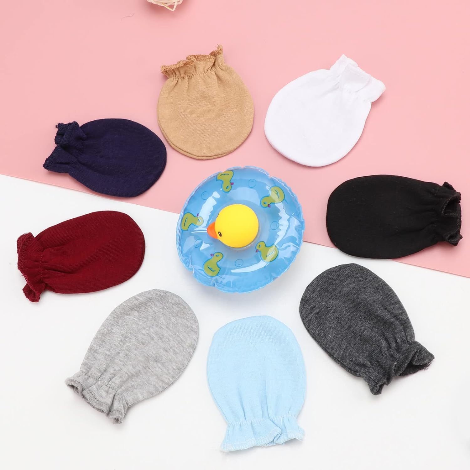 DRESHOW Baby mittens Soft Elastic 8 Pairs for 0-6 Months