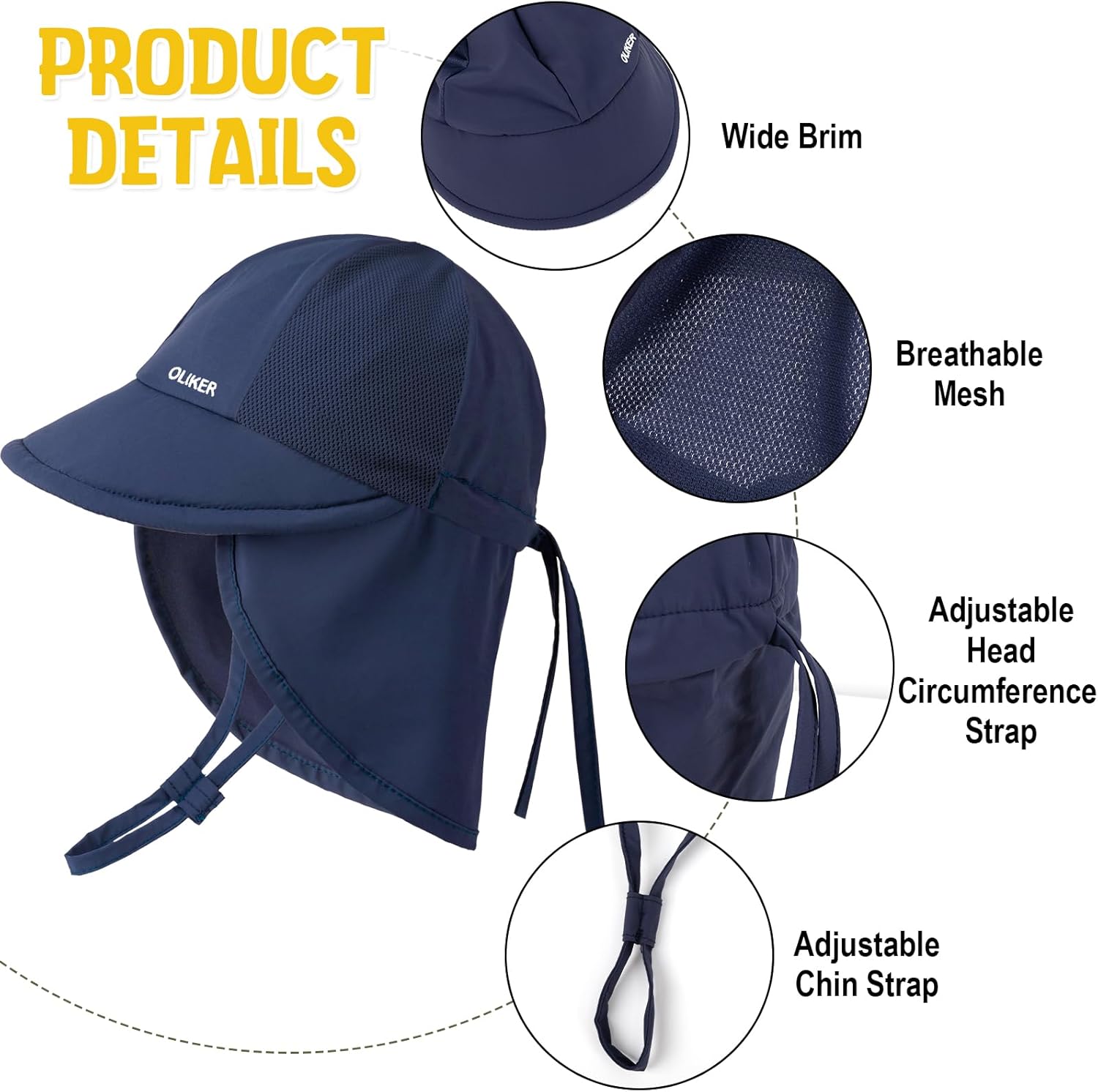 2-Piece Baby Sun Hat Set - UPF50 Quick-Drying toddler-friendly