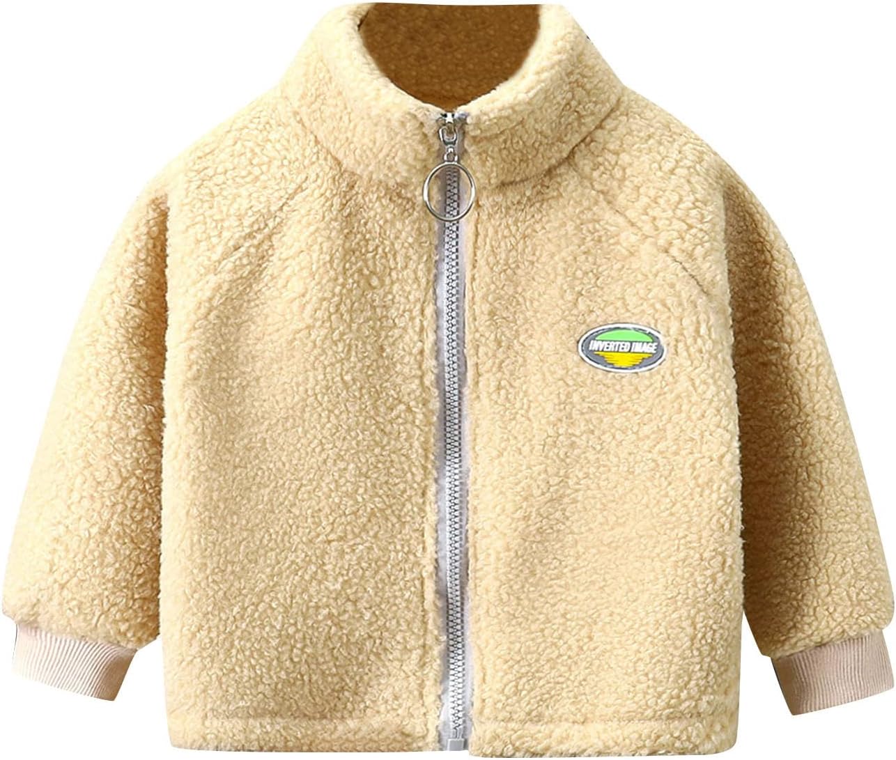Kids Toddler Solid Long Sleeve Patchwork Letter Winter Coats