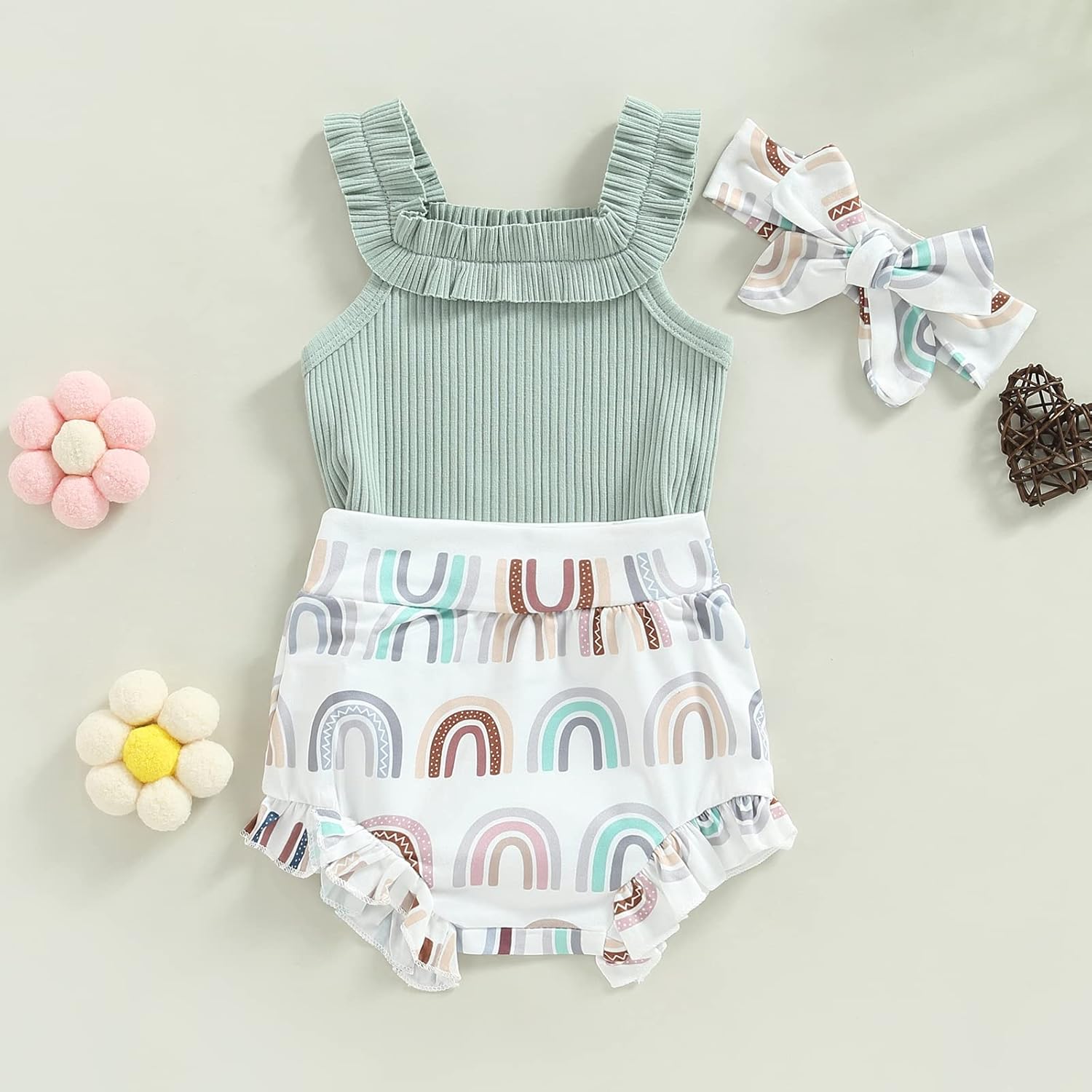 Cutie Summer Romper Set for Baby Girl