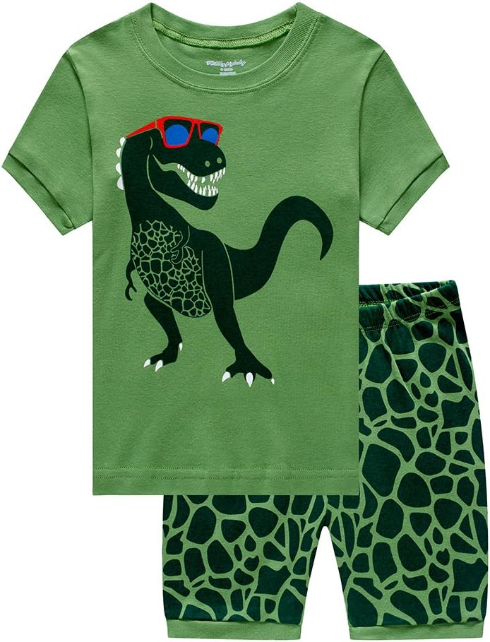 Popshion Boys Pajamas T-Rex DHS Desert Planet Dinosaur Design