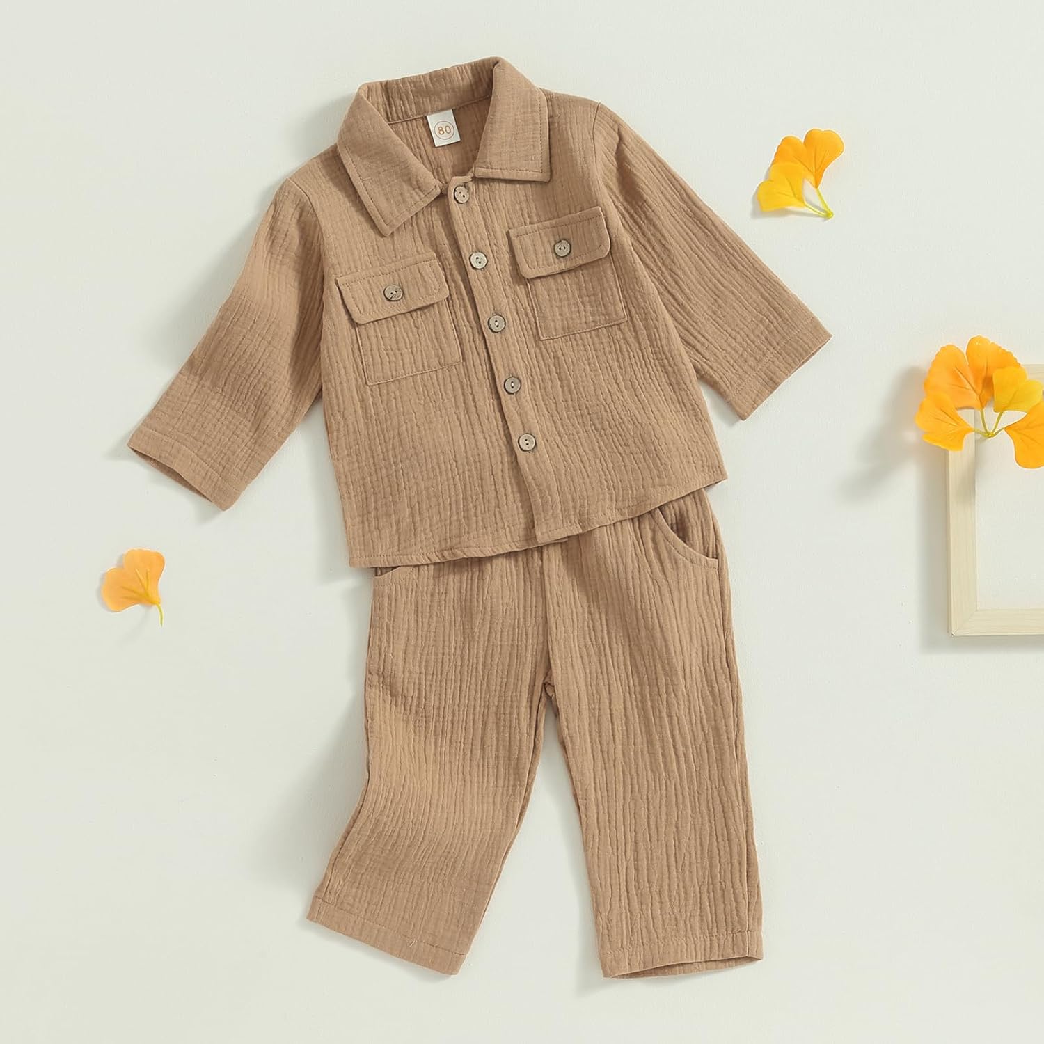 Cotton Linen Toddler Boys Girls Clothes