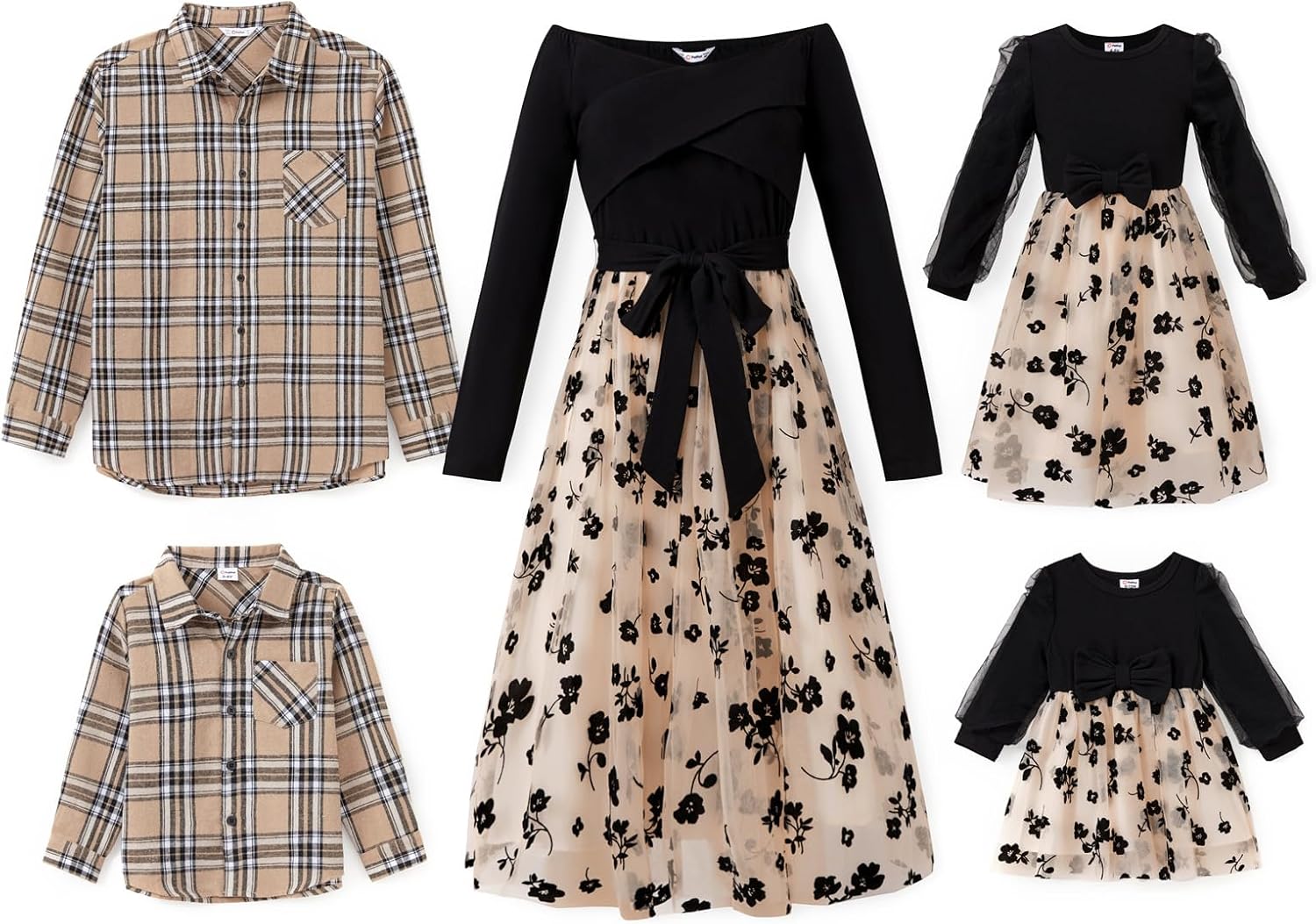 PatPat Family Matching Outfits Set Mommy and Me Dresses
