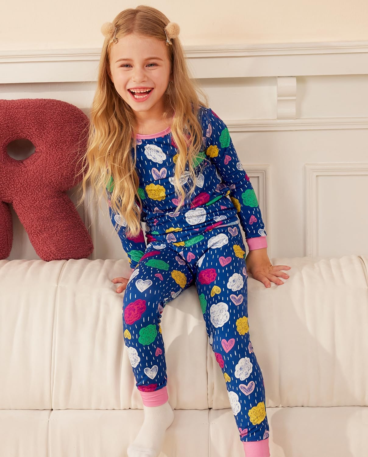 Lightweight bamboo viscose pajama set for toddlers