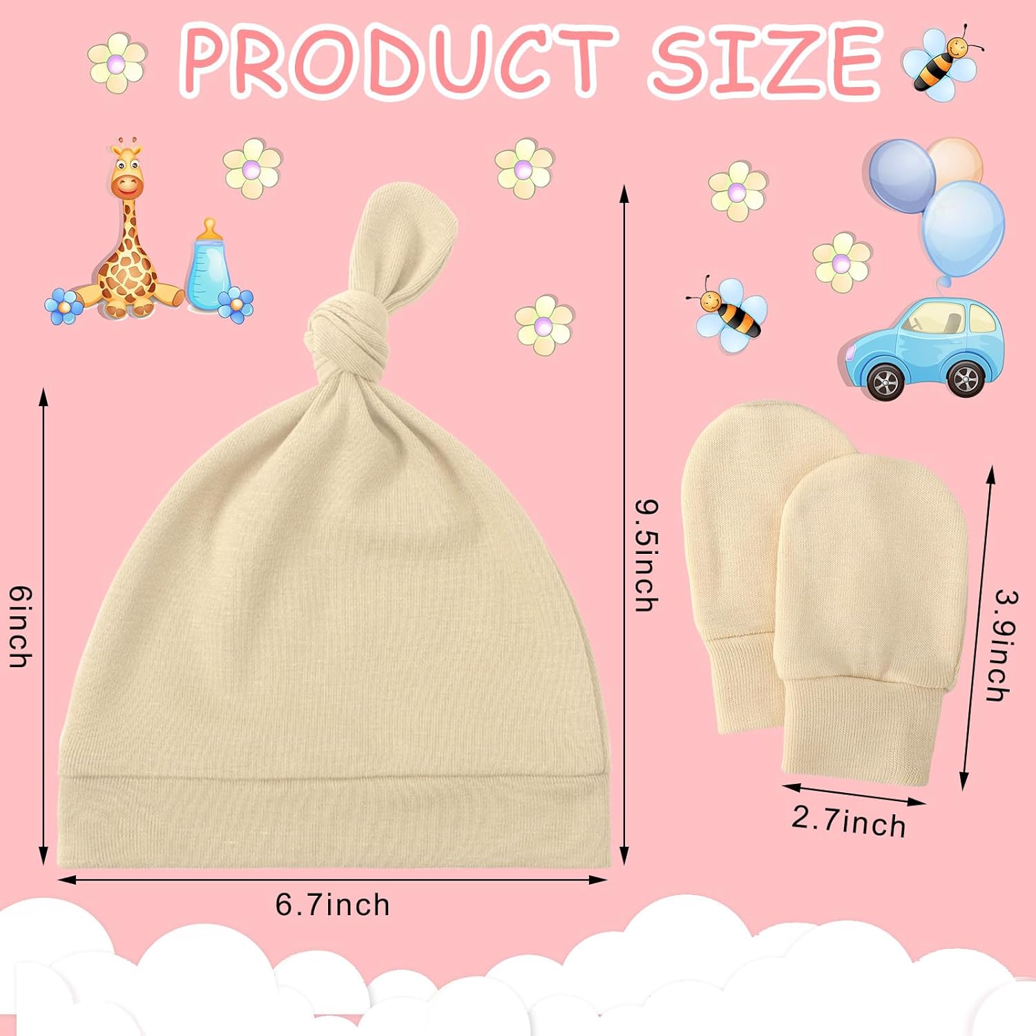 Adorable Newborn Baby Socks Hats Set