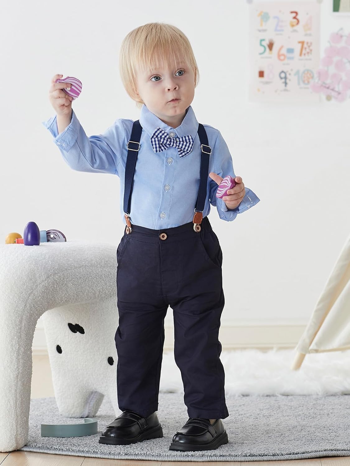SALNIER Premium Style Toddler Boys Suit for Boys