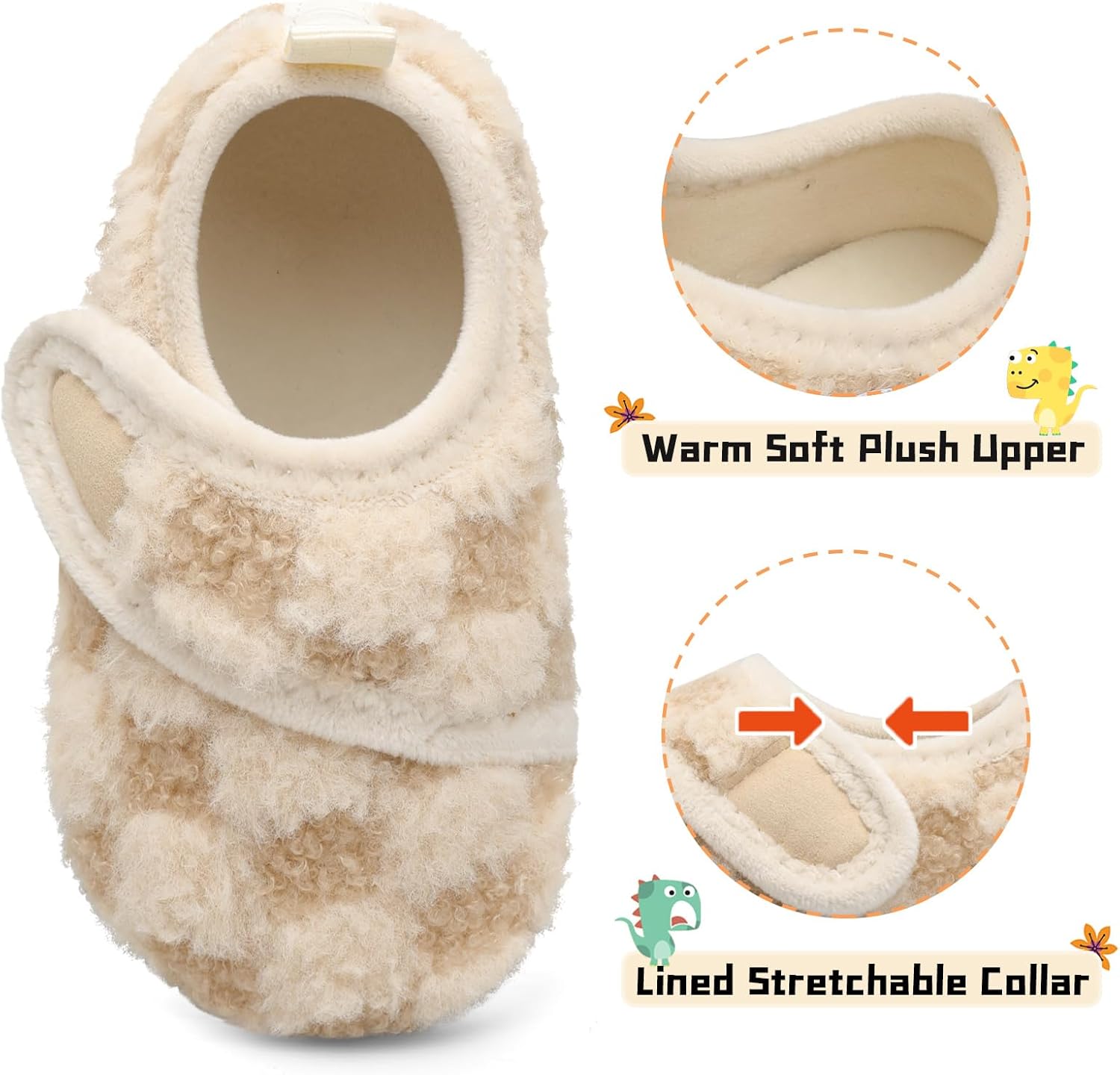 Scurtain Toddler Warm Winter House Slippers