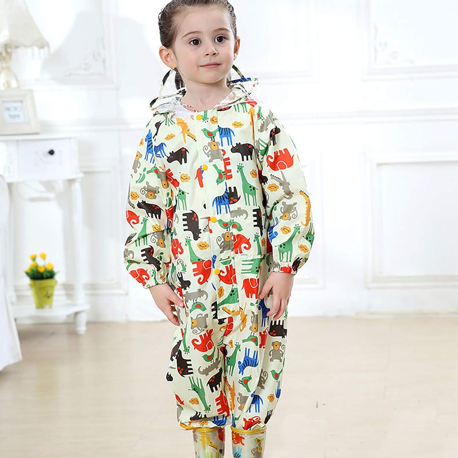 Rainy Day Sleeveless Coverall for Kids