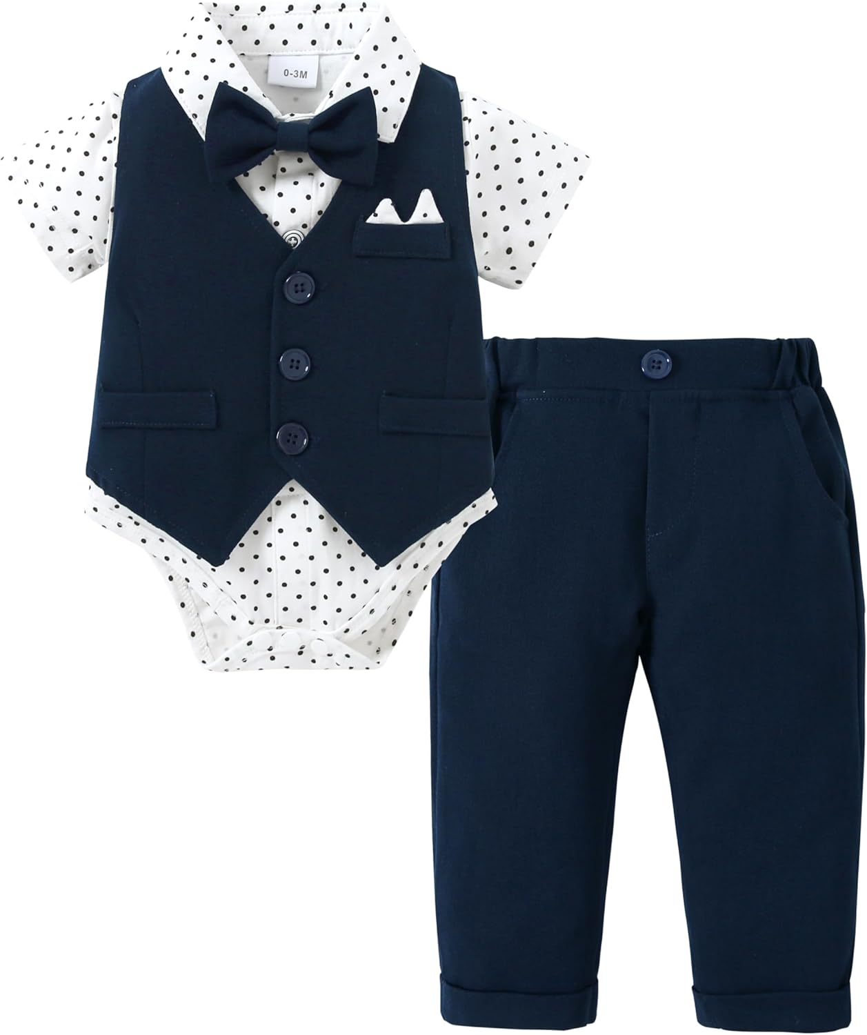 YALLET 4-Piece Baby Boys Outfits