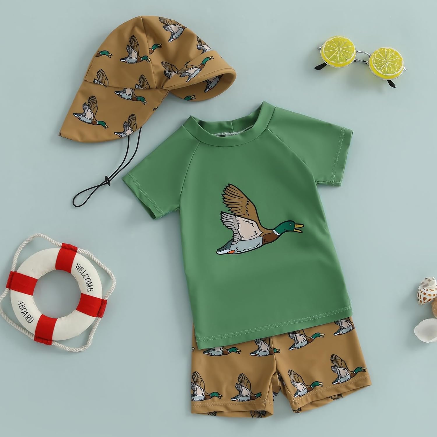 Sprifallbaby Toddler Boy RashGuard Swim Set