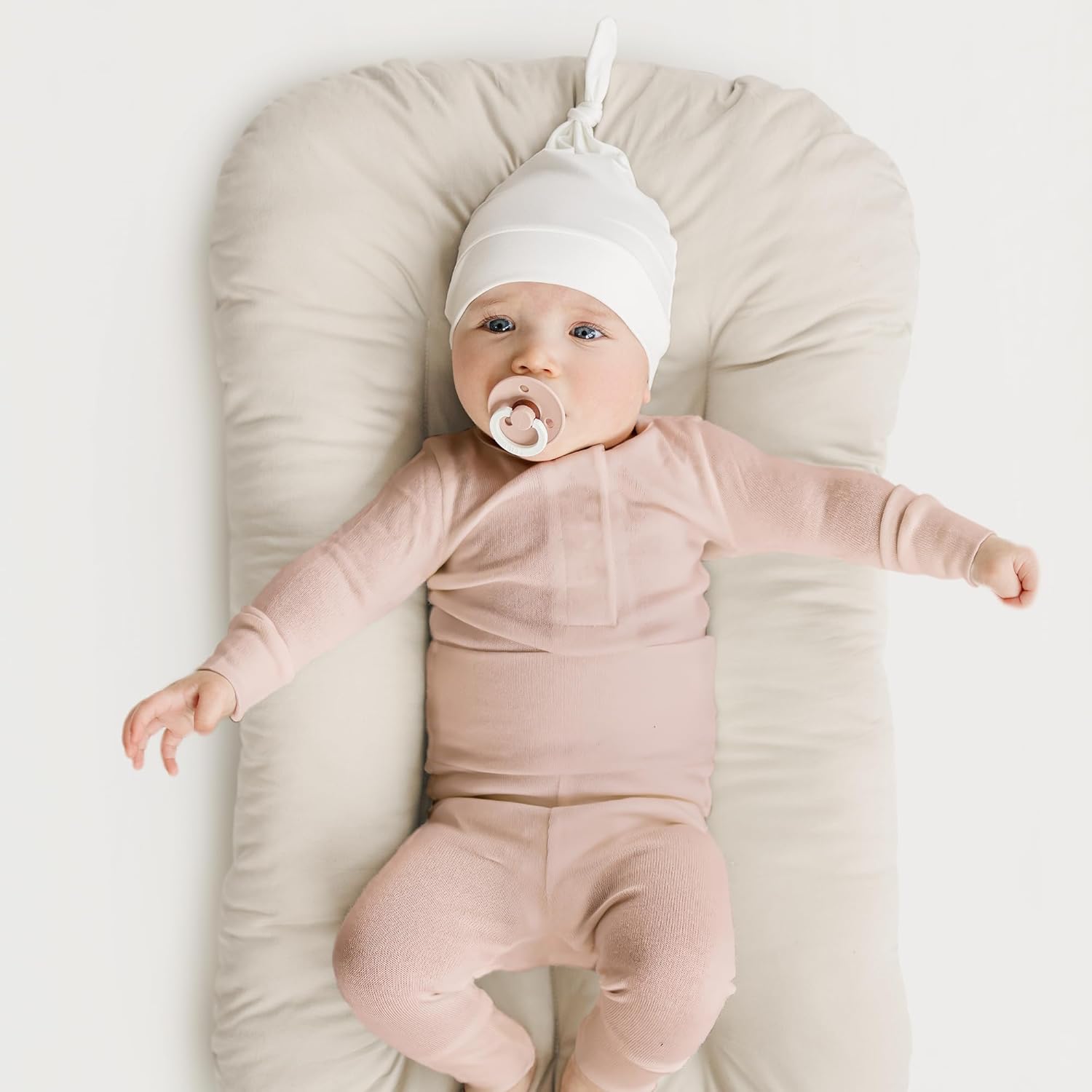 8-Piece Knot Beanie Hats for Newborns Soft Stretchy