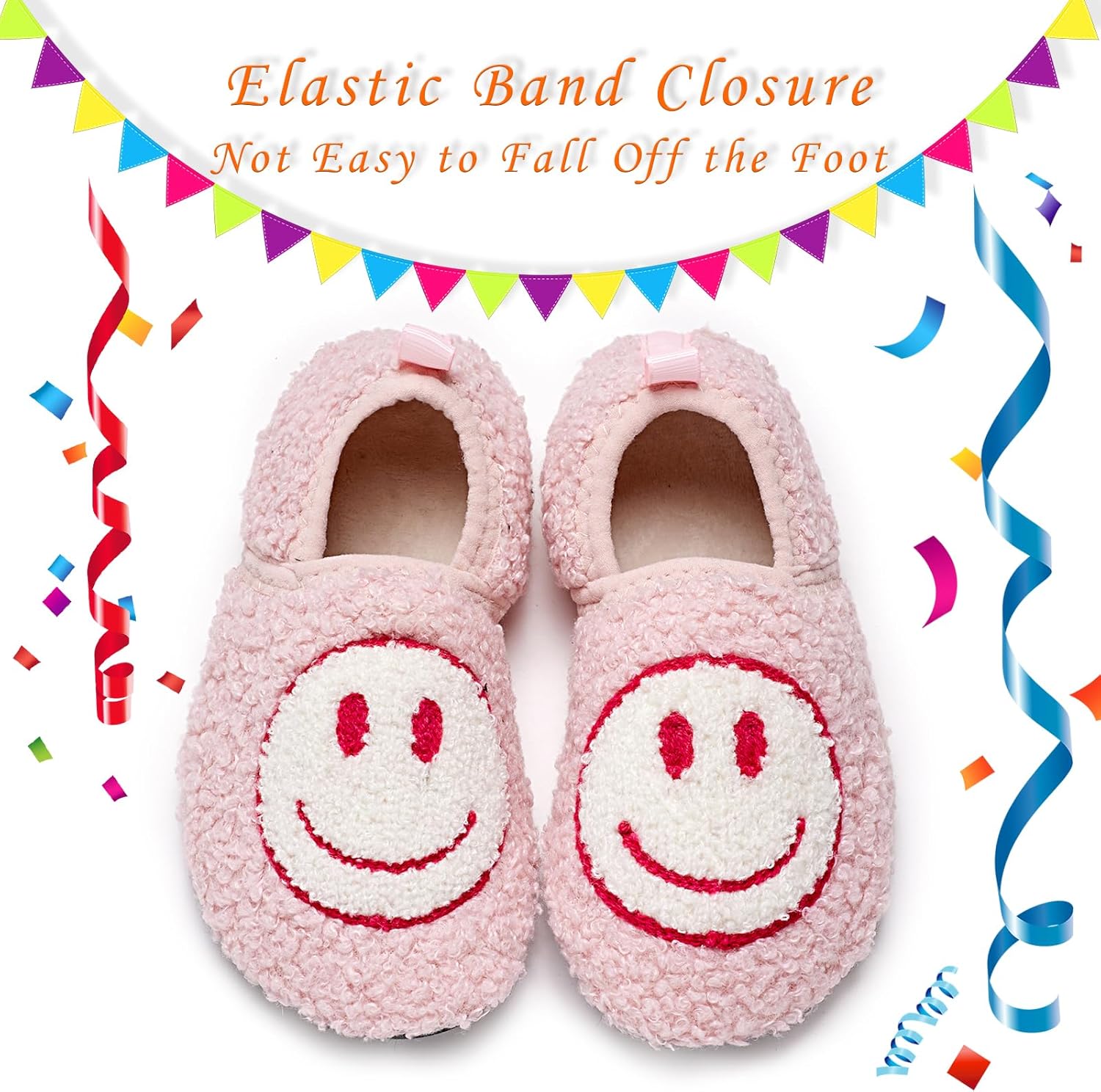 Soofylia Cute Kids Smiley Face Slippers