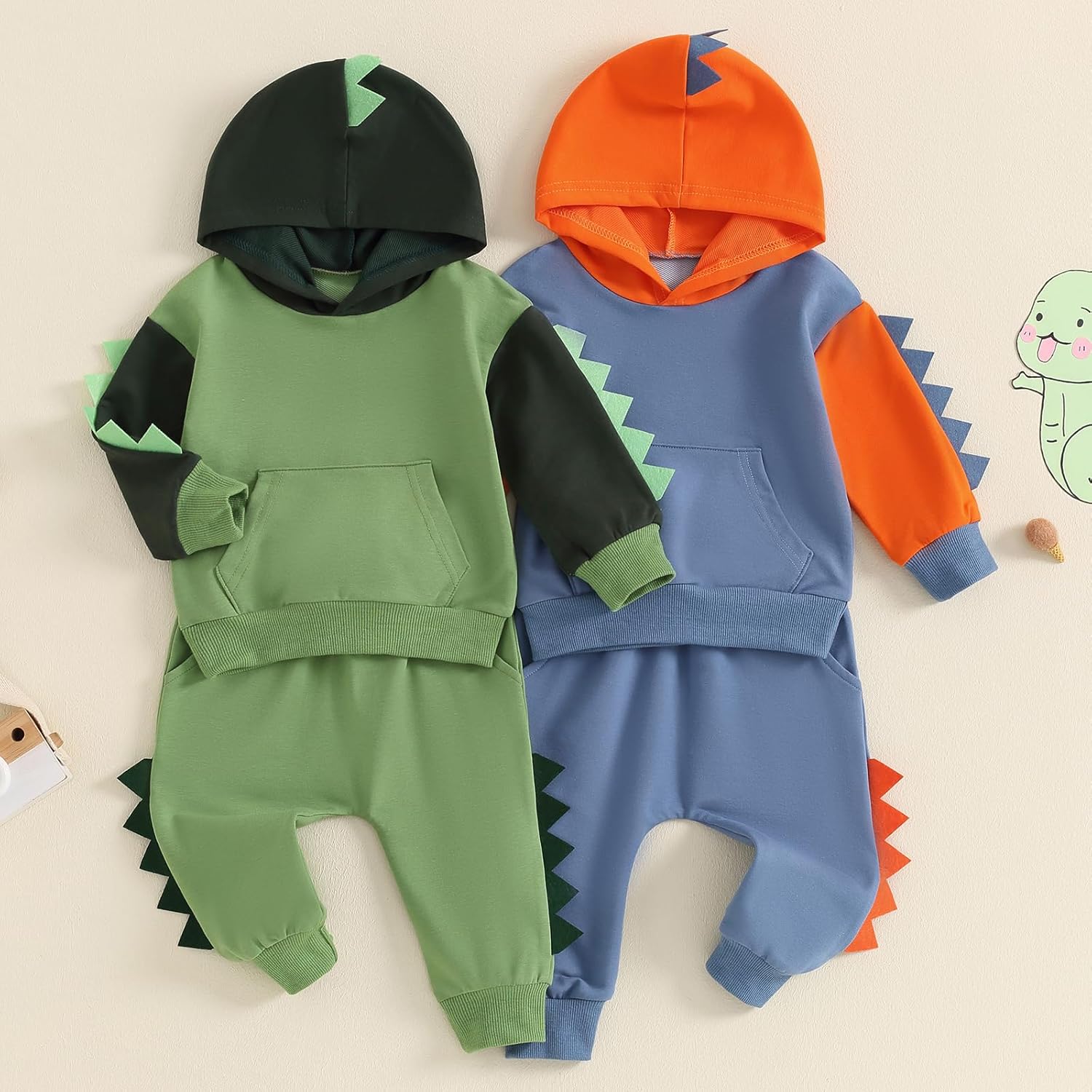 Dinosaur-Themed Toddler Fall Outfit Set