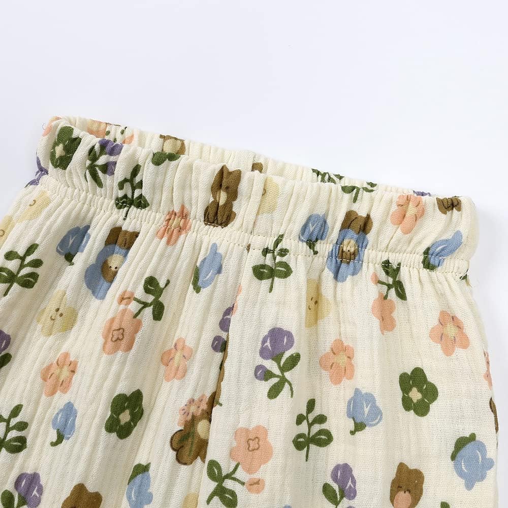 3-Piece Summer Toddler Cotton Pants soft breathable stretch fabric