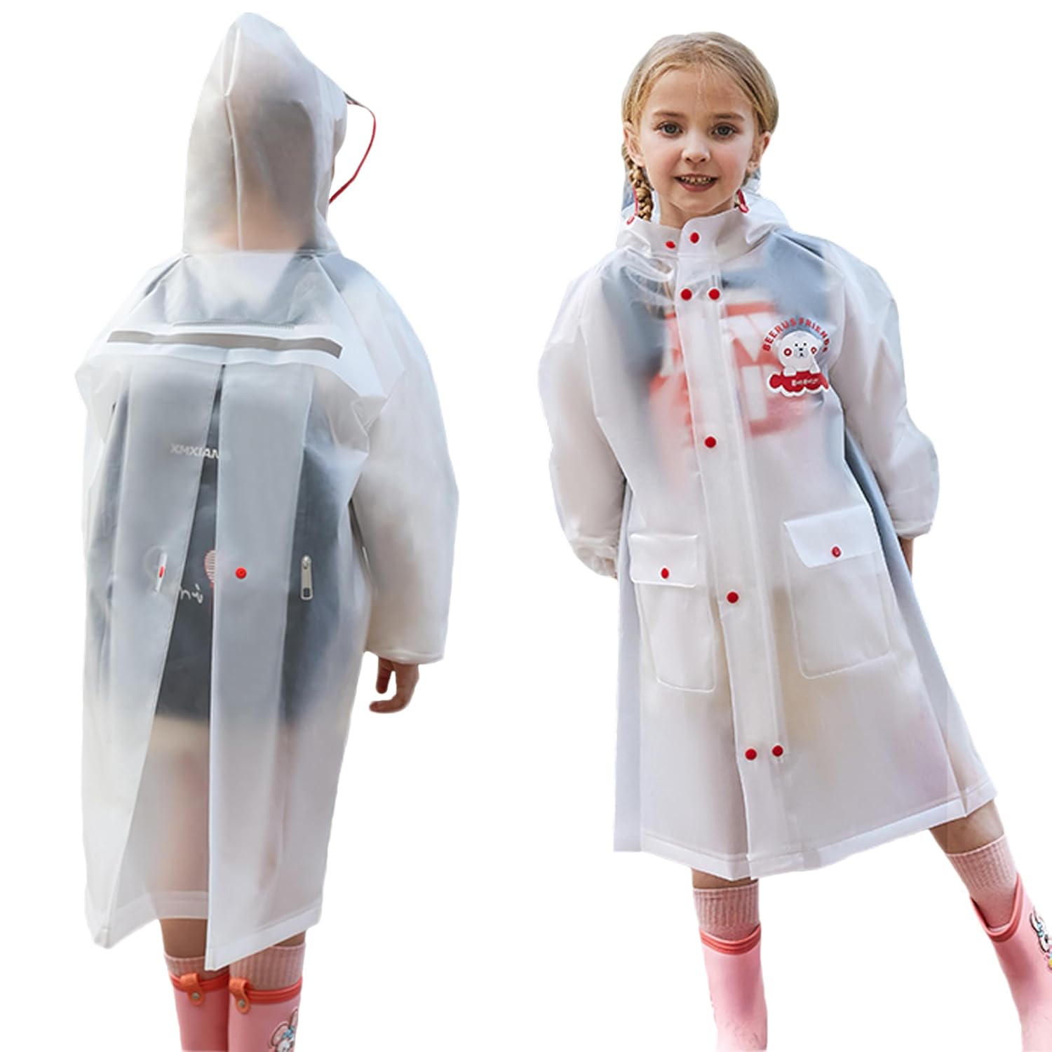 Fewlby Boys and Girls Rain Coats - Waterproof 4XL Kids Jackets