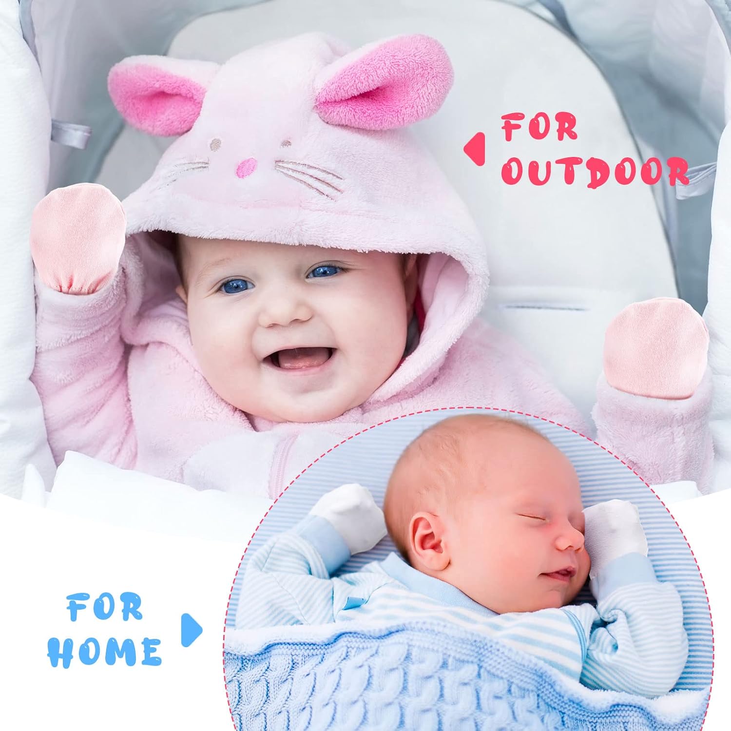 Adjustable Baby Mittens