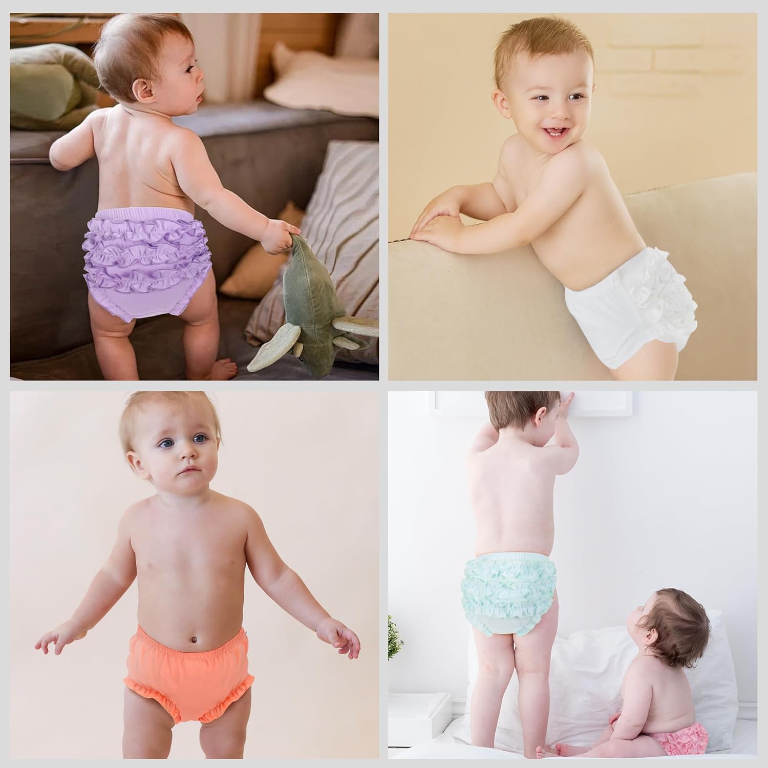 Perfect Gift for Baby - Cute Ruffle Diaper Covers x5