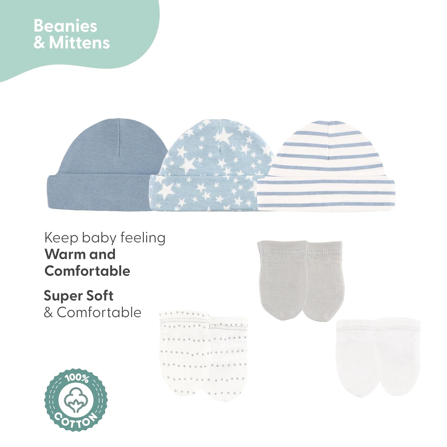 23-Piece Soft Blue Layette Set for Newborn Boys
