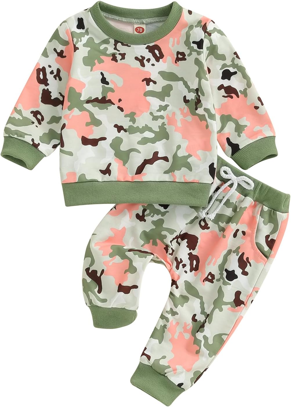 Camo Sweatshirt and Jogger Pants Set for Baby Girls