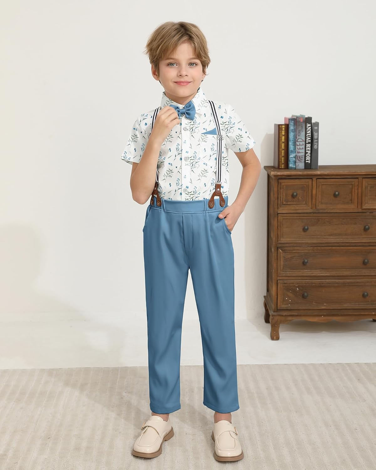 YUEMION Toddler Boy Suit Wedding Dress Set