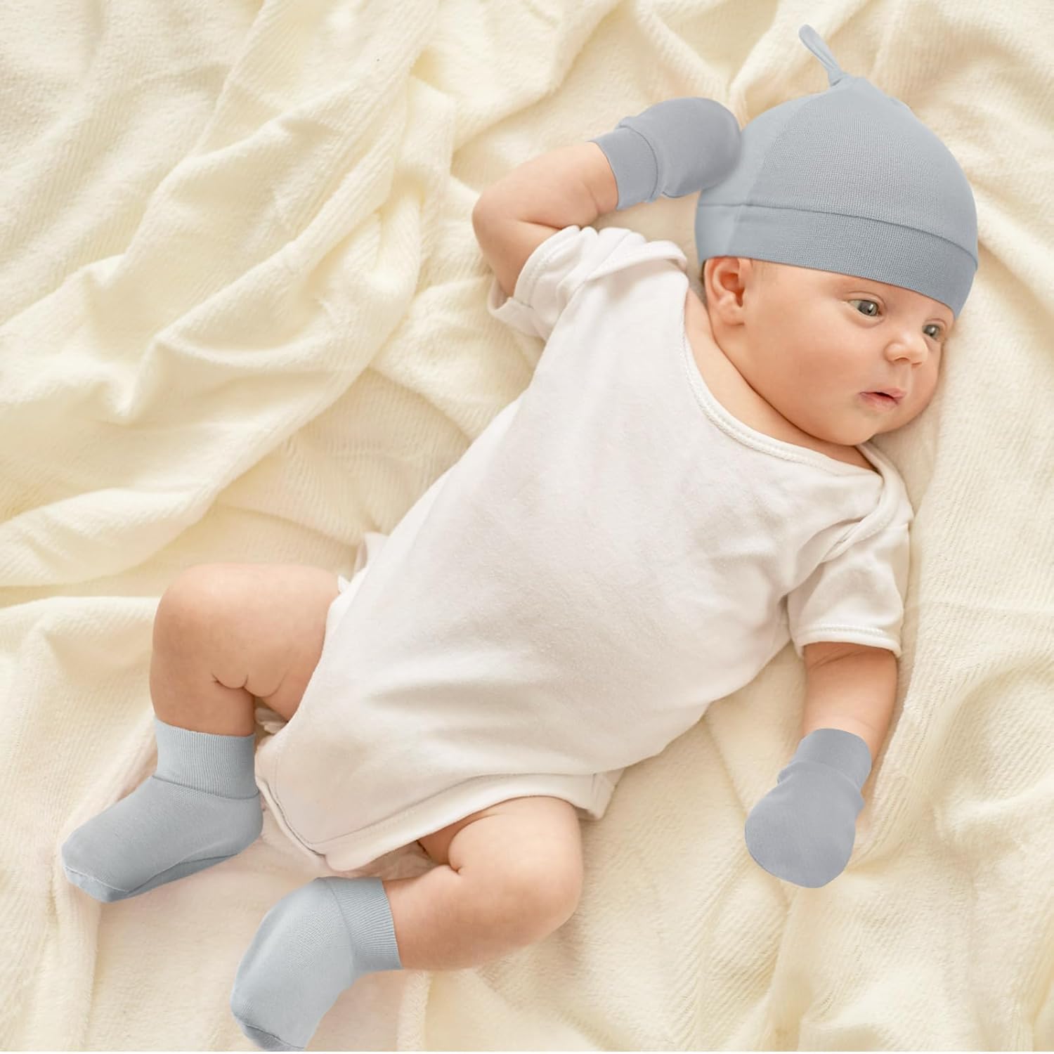Adorable Newborn Baby Socks Hats Set
