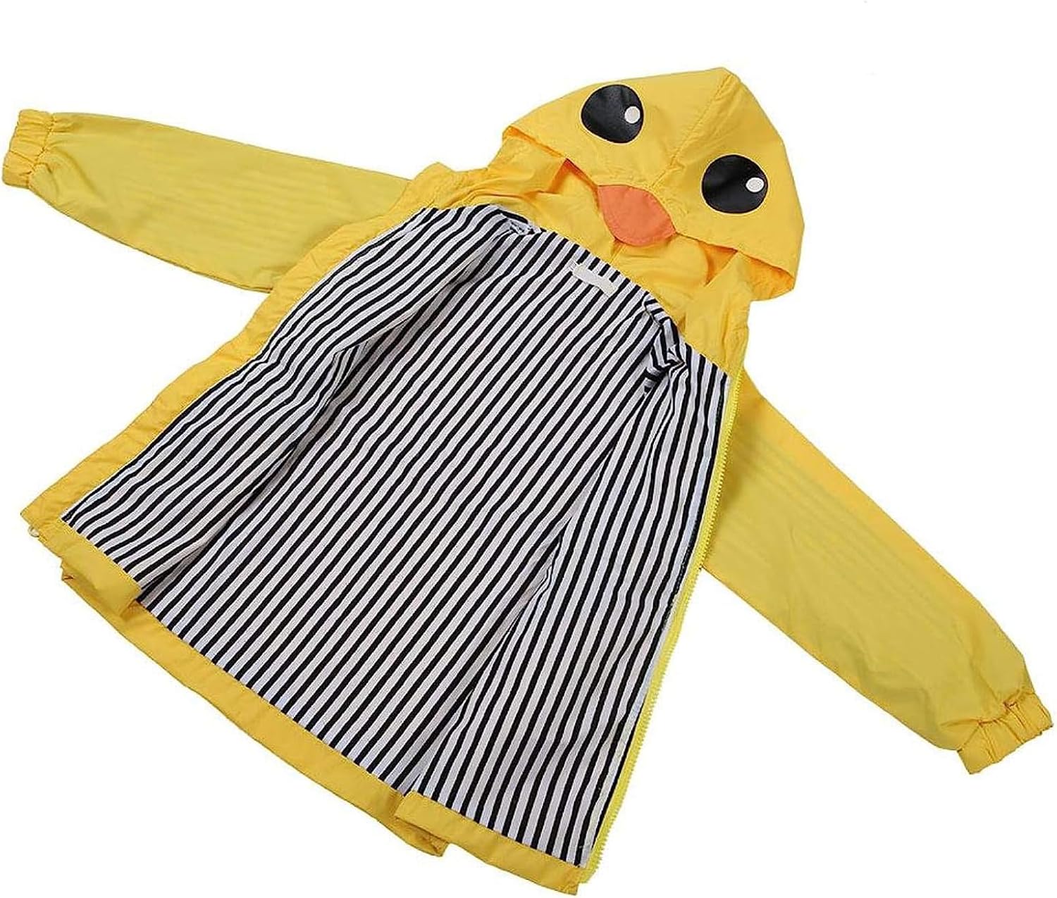 Admireme Toddler Cute Cartoon Yellow Raincoat Jacket for Boys and Girls