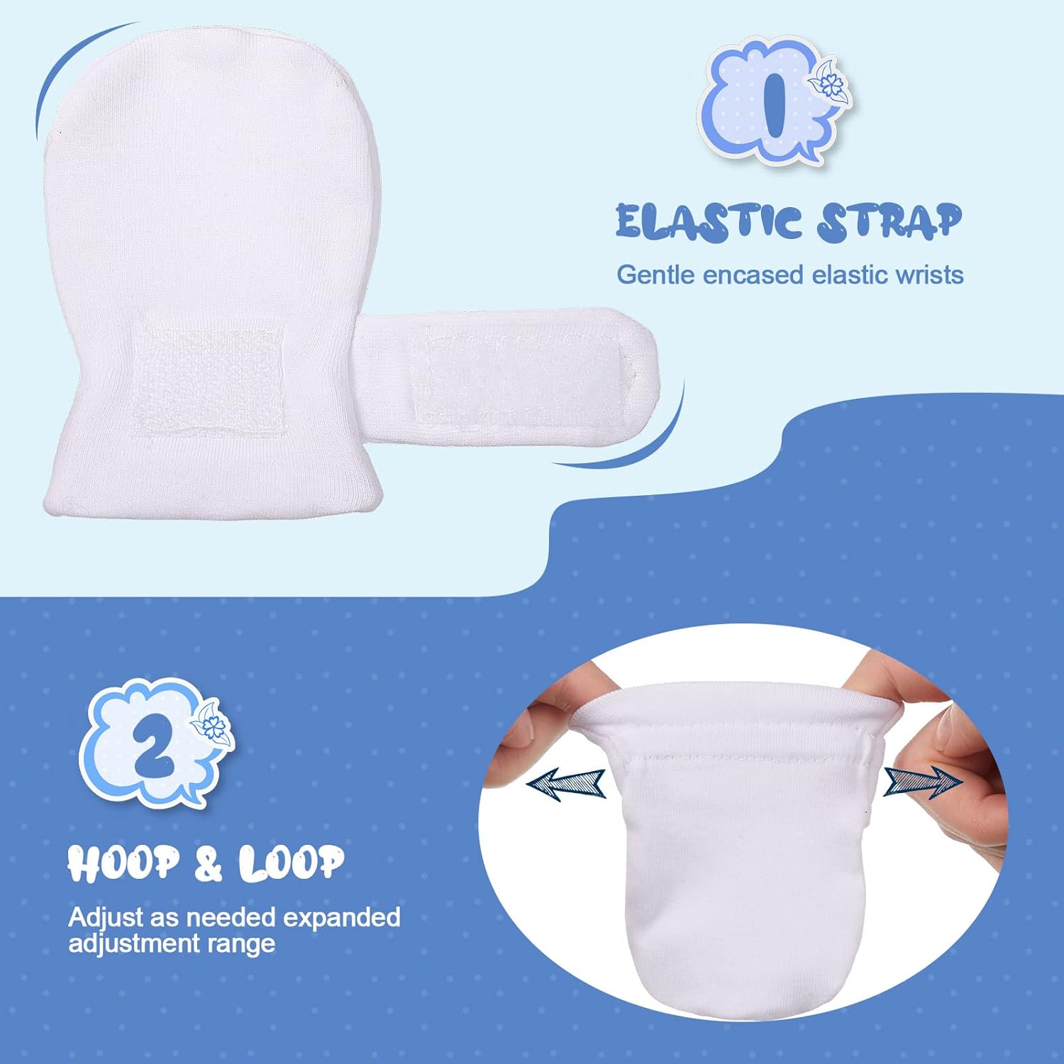 Newcotte Adjustable Baby Mittens
