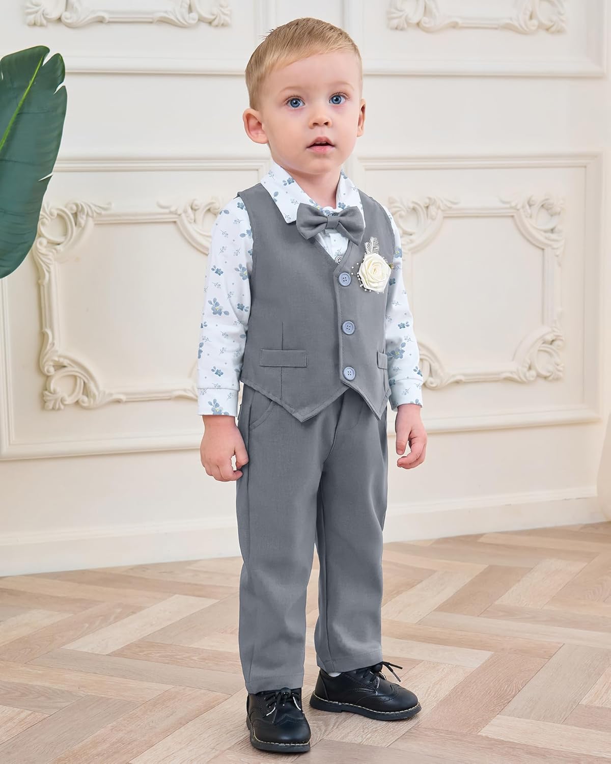 Gentleman Baby Outfit Set for Infants - 6-Piece Wedding Grooming Attire