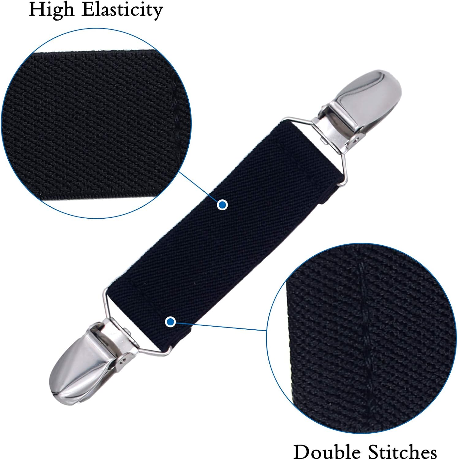 American Trends Elastic Mitten Clips - Stainless Steel Gloves for Kids