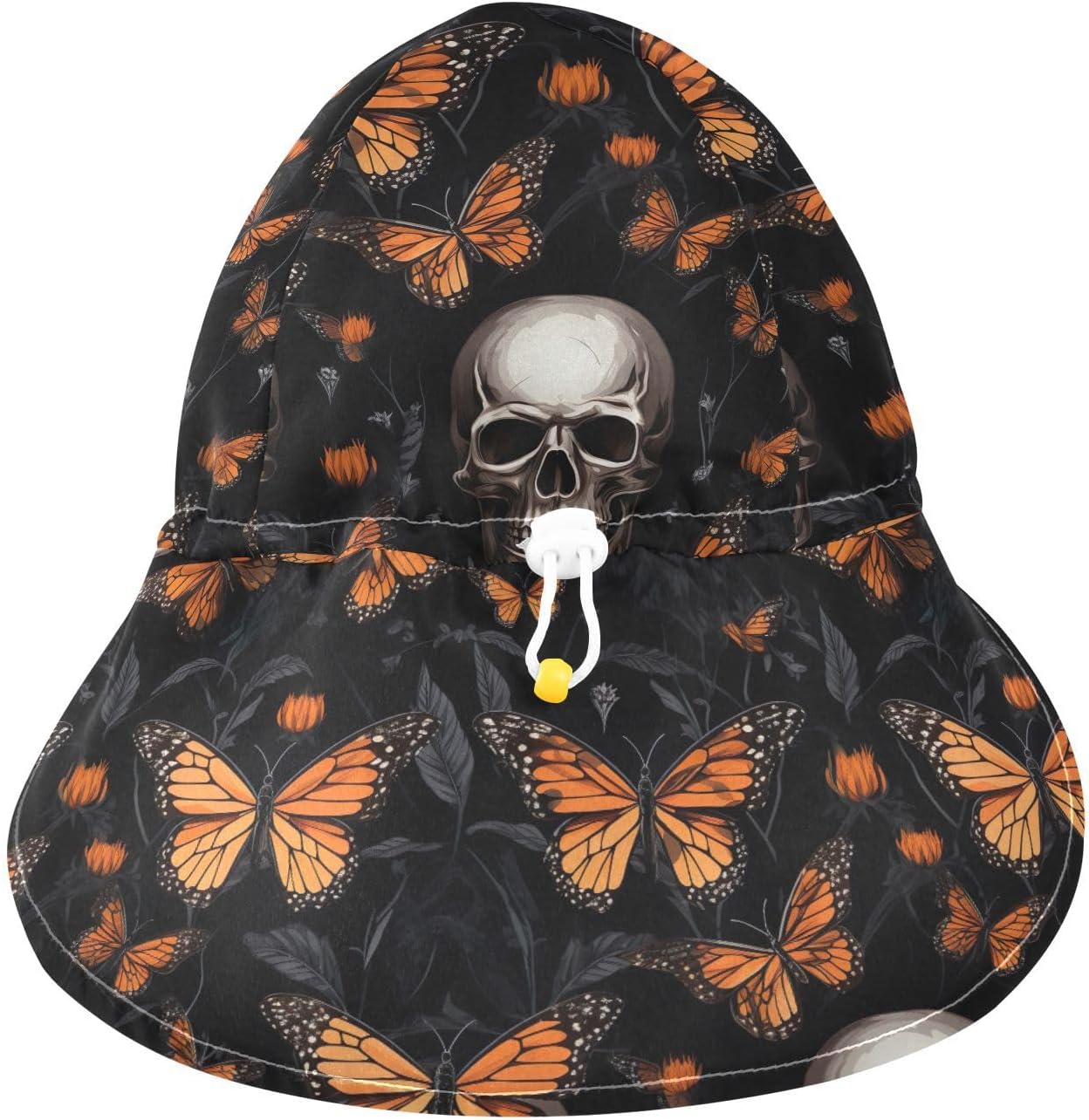 J JOYSAY Skull Butterflies Black Toddler Hat UPF 50