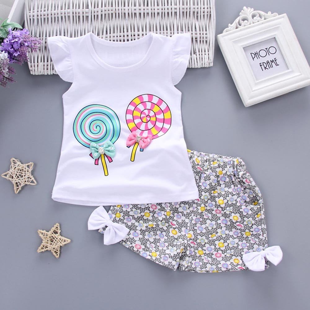 Patchwork T-Shirt Shorts Set for Kids