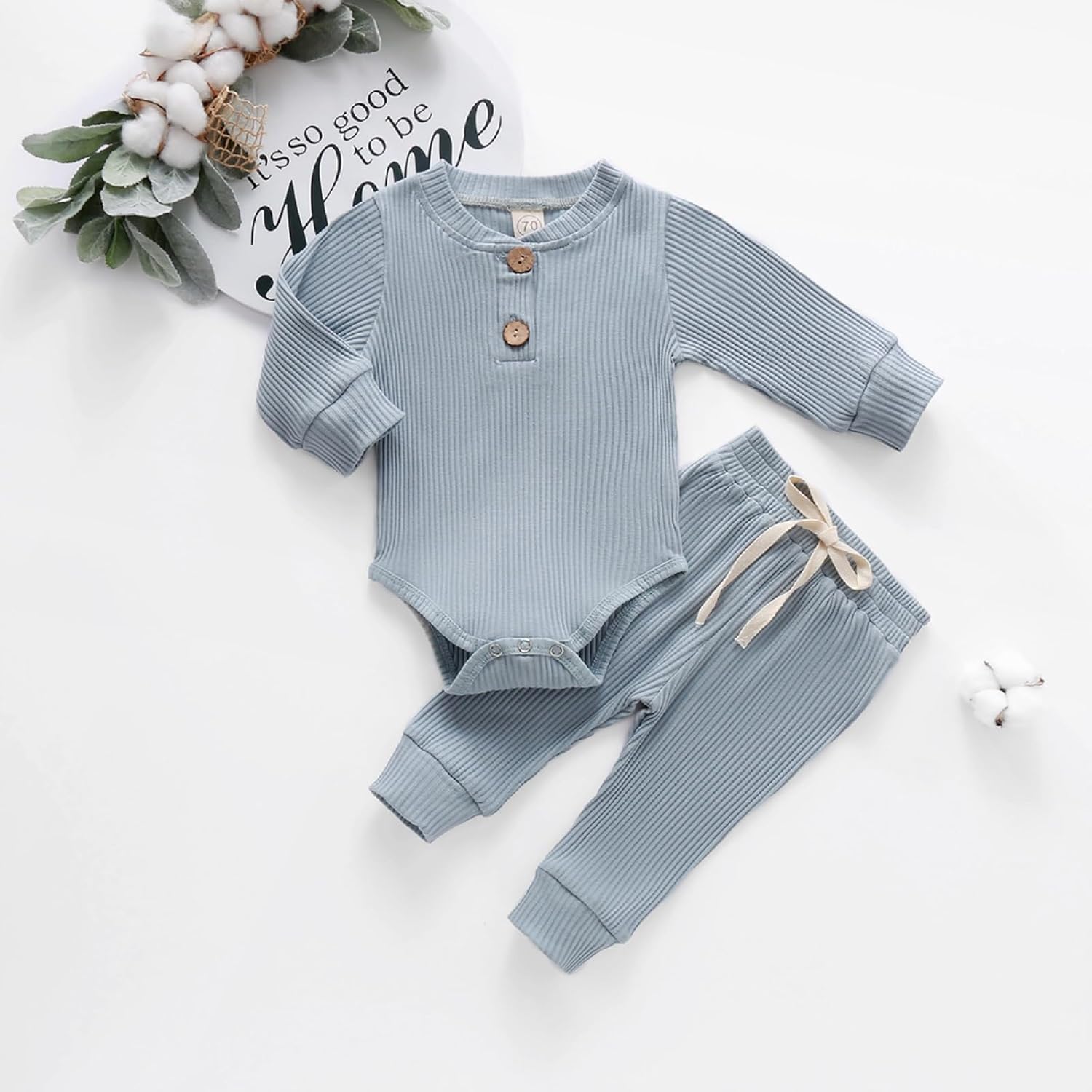 Soft Knitted Baby Romper Set