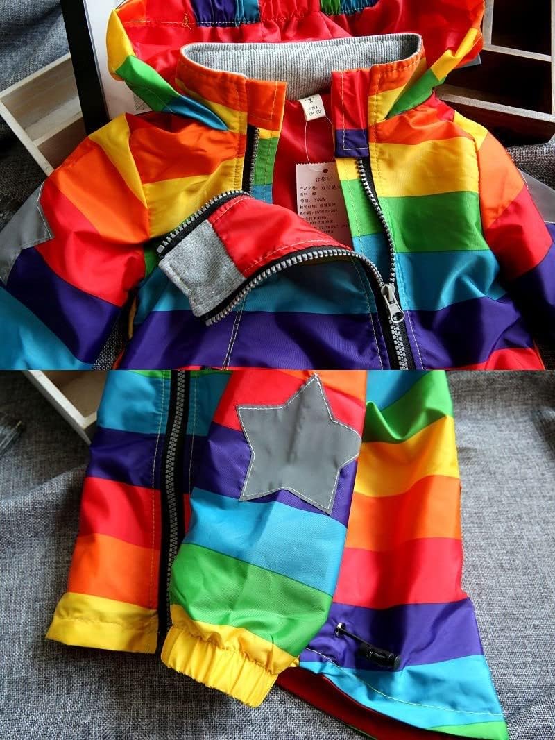 Toddler Rainbow Hooded Windbreaker for Boys and Girls