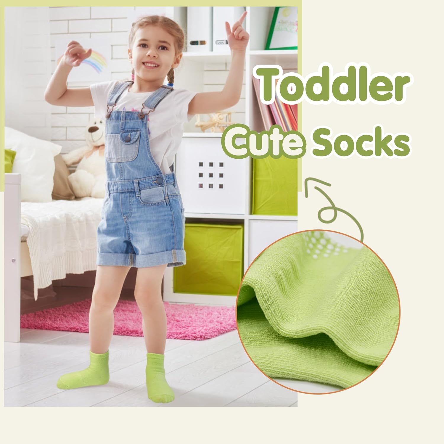 Tphon Toddler Girls Non-Slip Socks Anti Skid