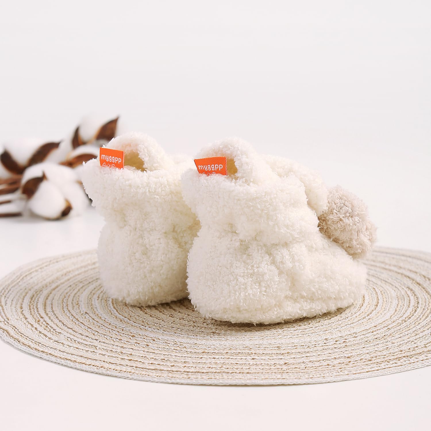 COSANKIM Baby Booties Newborn Fleece Non-Slip Cold Weather