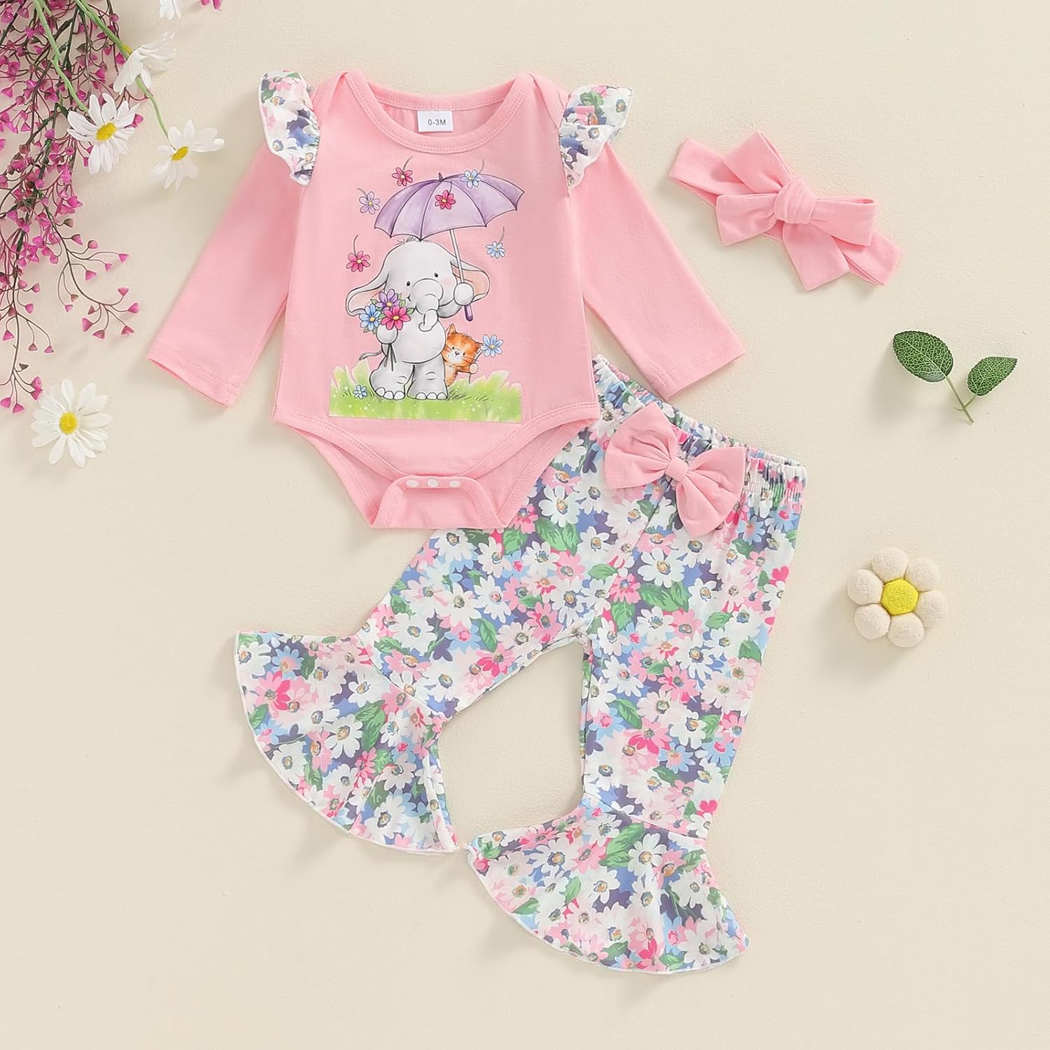 3-Piece Fall Romper Set for Babies