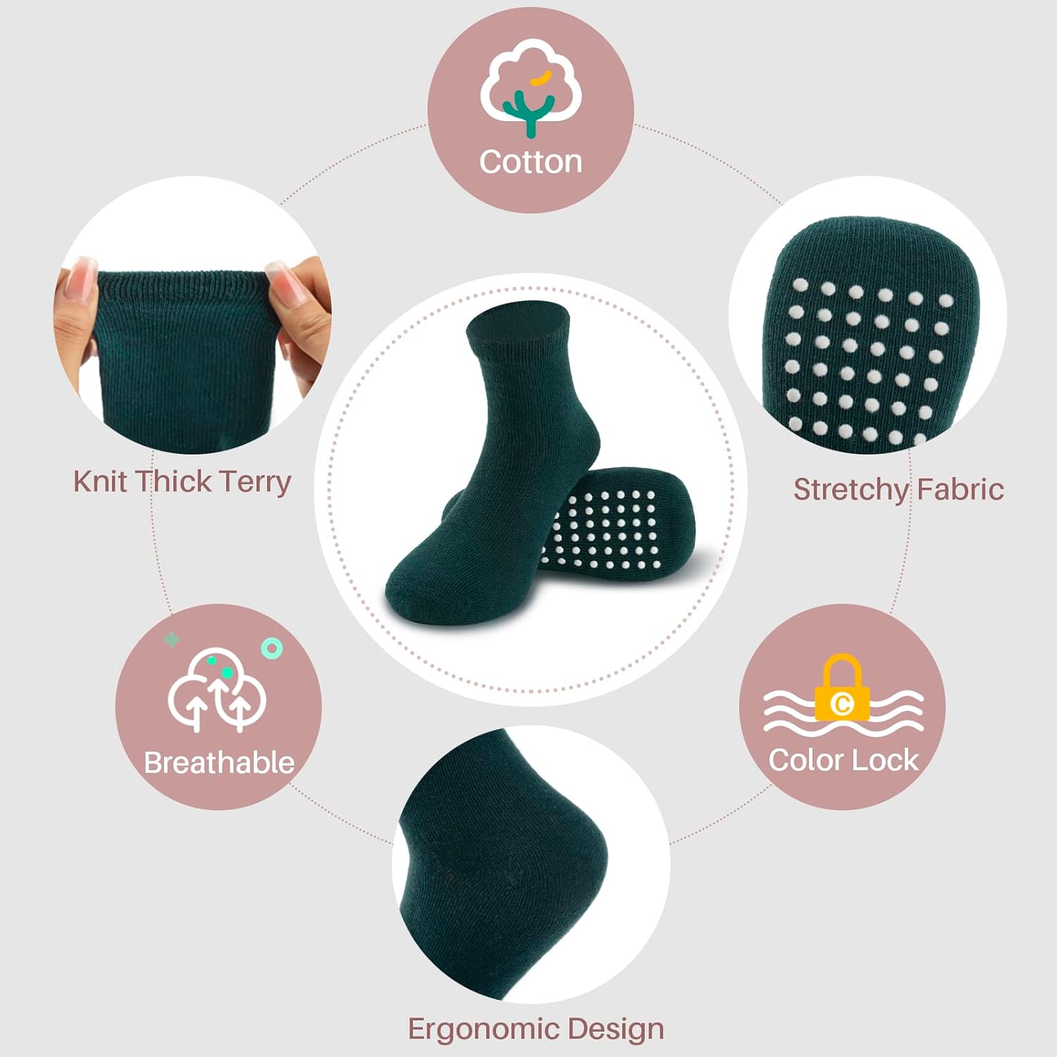 JAKIDAR Baby Toddler Socks