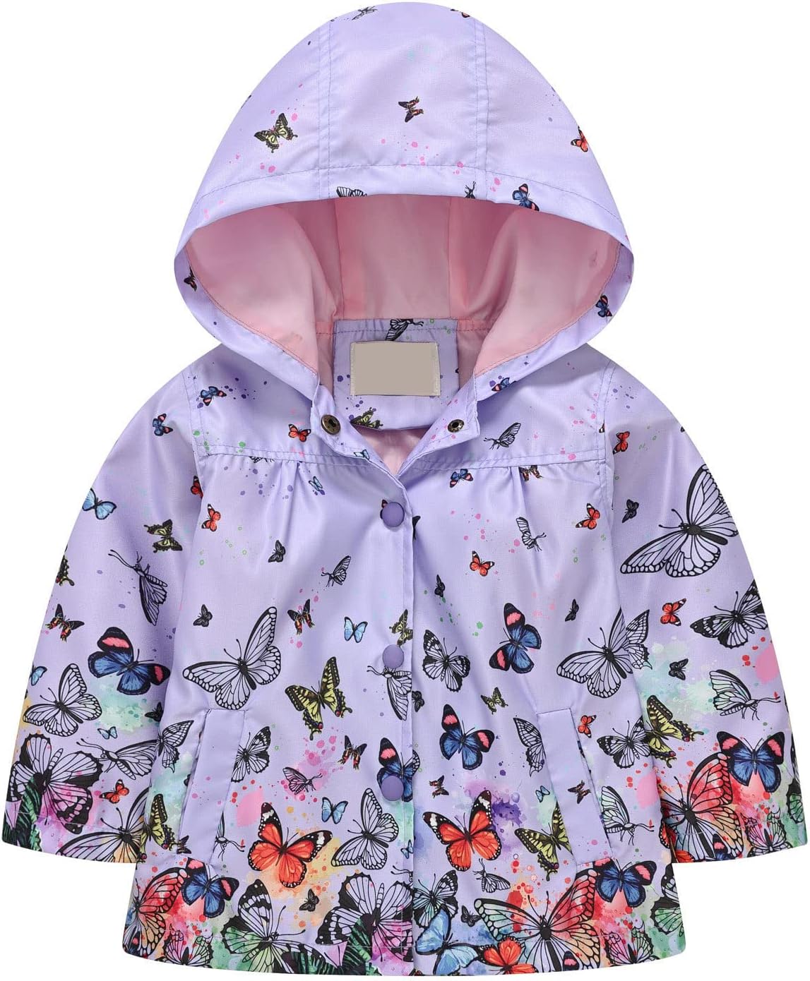 Cutie Dino Rain Jacket for Toddler Lightweight Windproof Breathable Boys Girls Outfit
